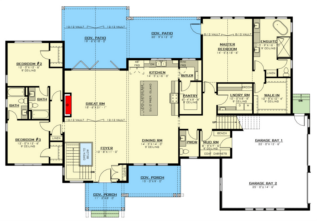 Plan 770502JME: Rustic Mountain Craftsman with Over 2700 Square Feet of Heated Living with Expansion Possibilities - Floor Plan - Main Level - Country, Craftsman, Mountain, Rustic