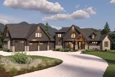 Mountain Craftsman Plan with Future Expansion Spaces - 3335 Sq Ft