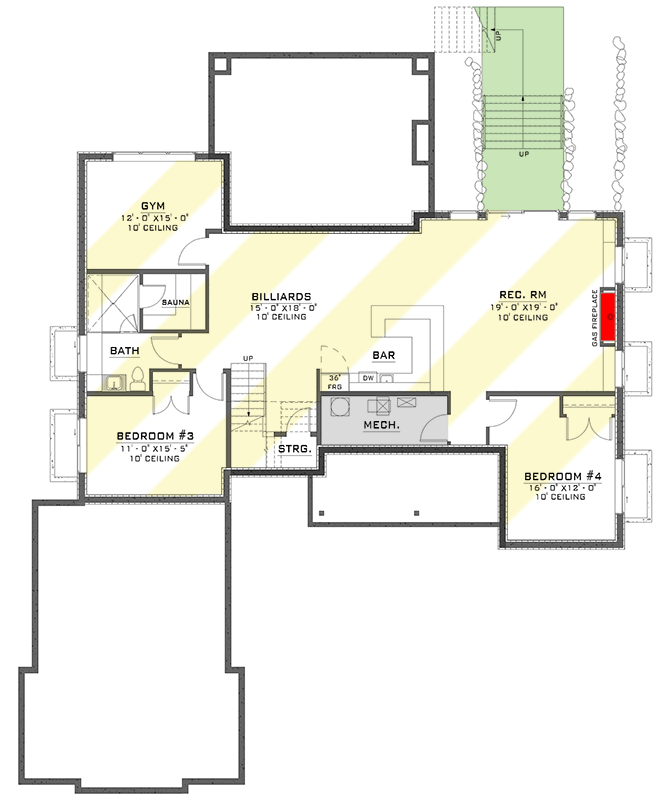 Plan 770506JME: Contemporary Craftsman Plan with Optional Lower Level - Floor Plan - Optional Lower Level - Contemporary, Craftsman, Ranch