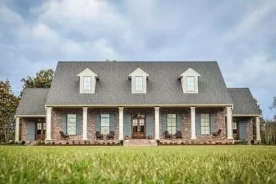 Southern Traditional Home Plan with Front and Rear Porches