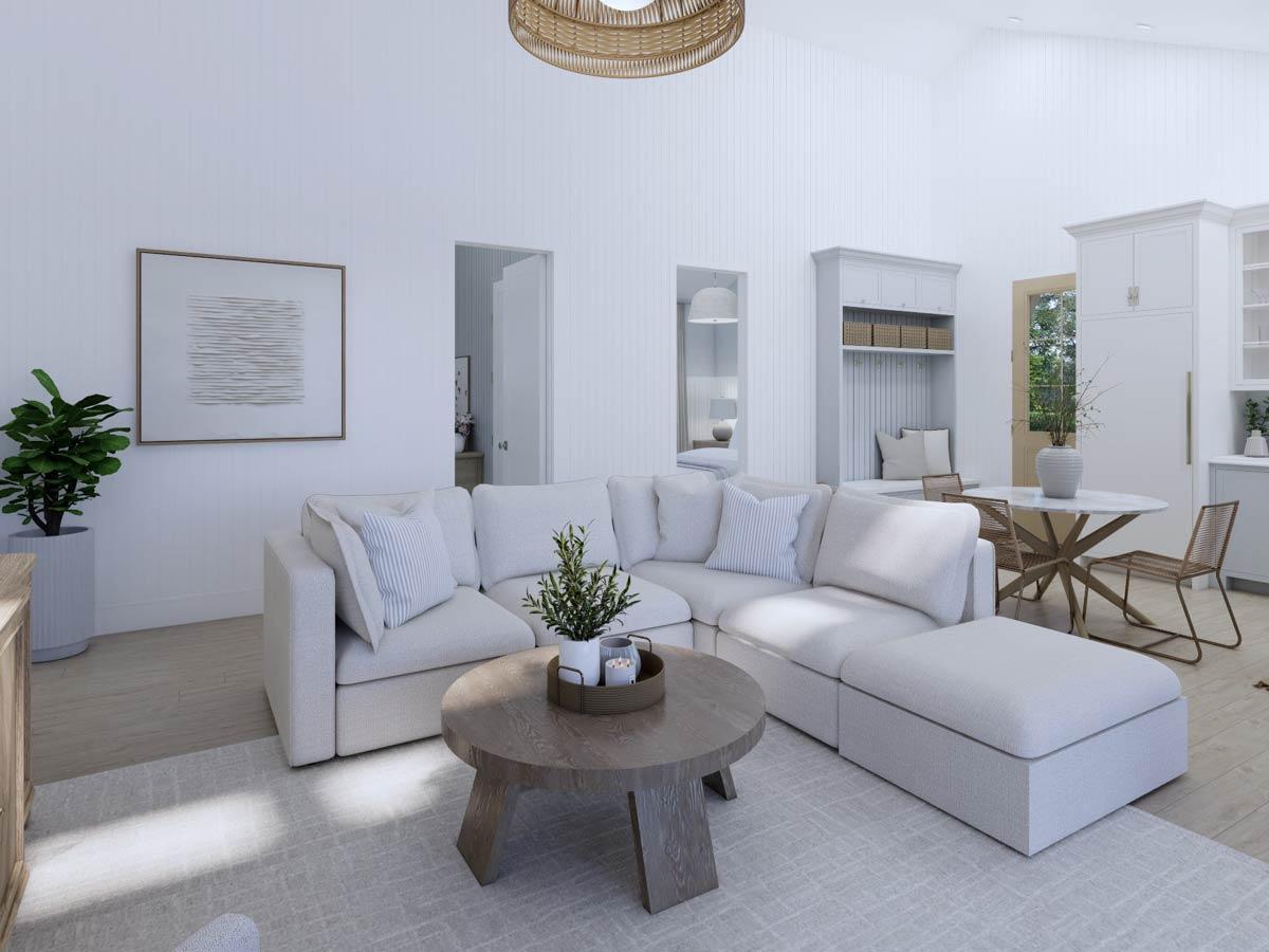 Plan 270072AF: Pool or Guest House Plan with Vaulted Interior and 8-Foot-Deep Porch - 1050 Sq Ft - Image #6