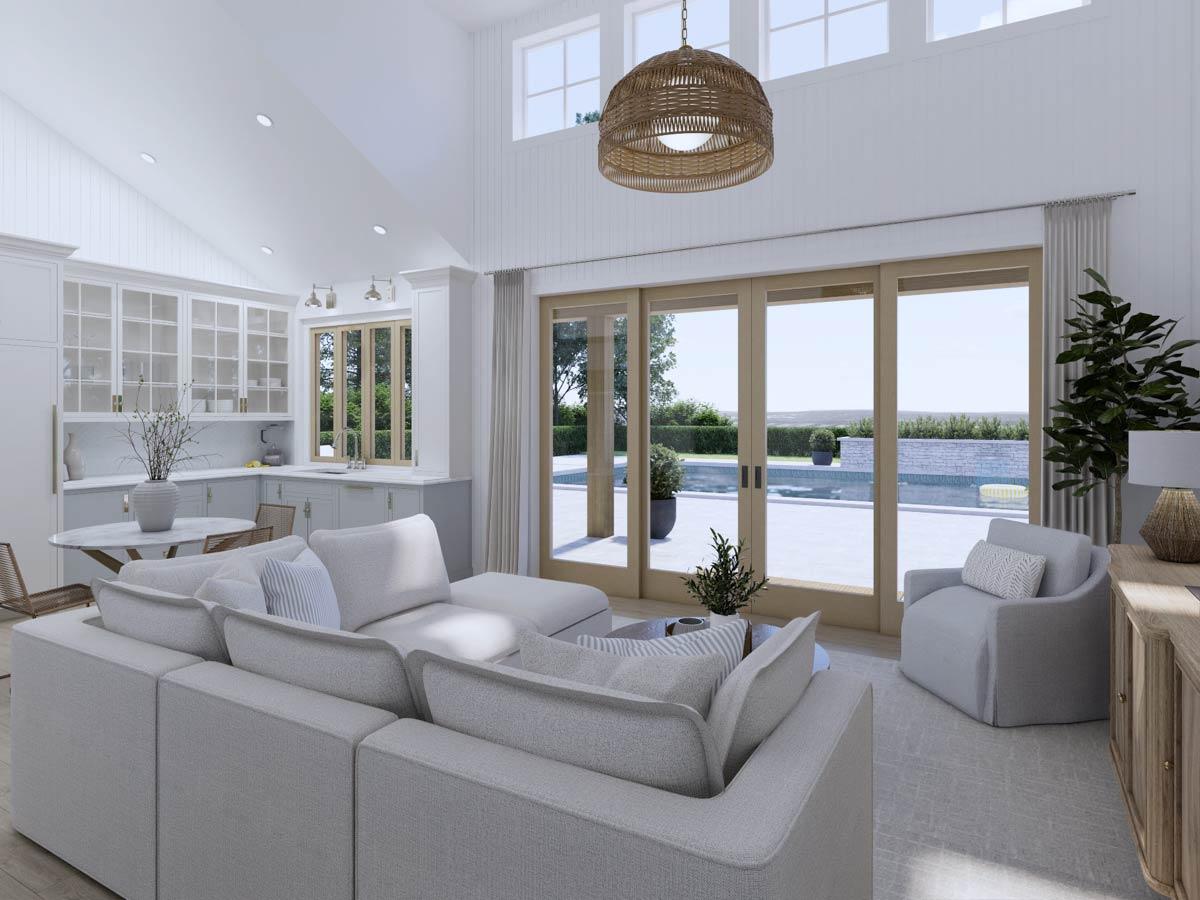 Plan 270072AF: Pool or Guest House Plan with Vaulted Interior and 8-Foot-Deep Porch - 1050 Sq Ft - Image #7