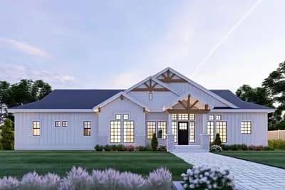 Over 2,000 Square Foot Modern Farmhouse Plan with Flex Room