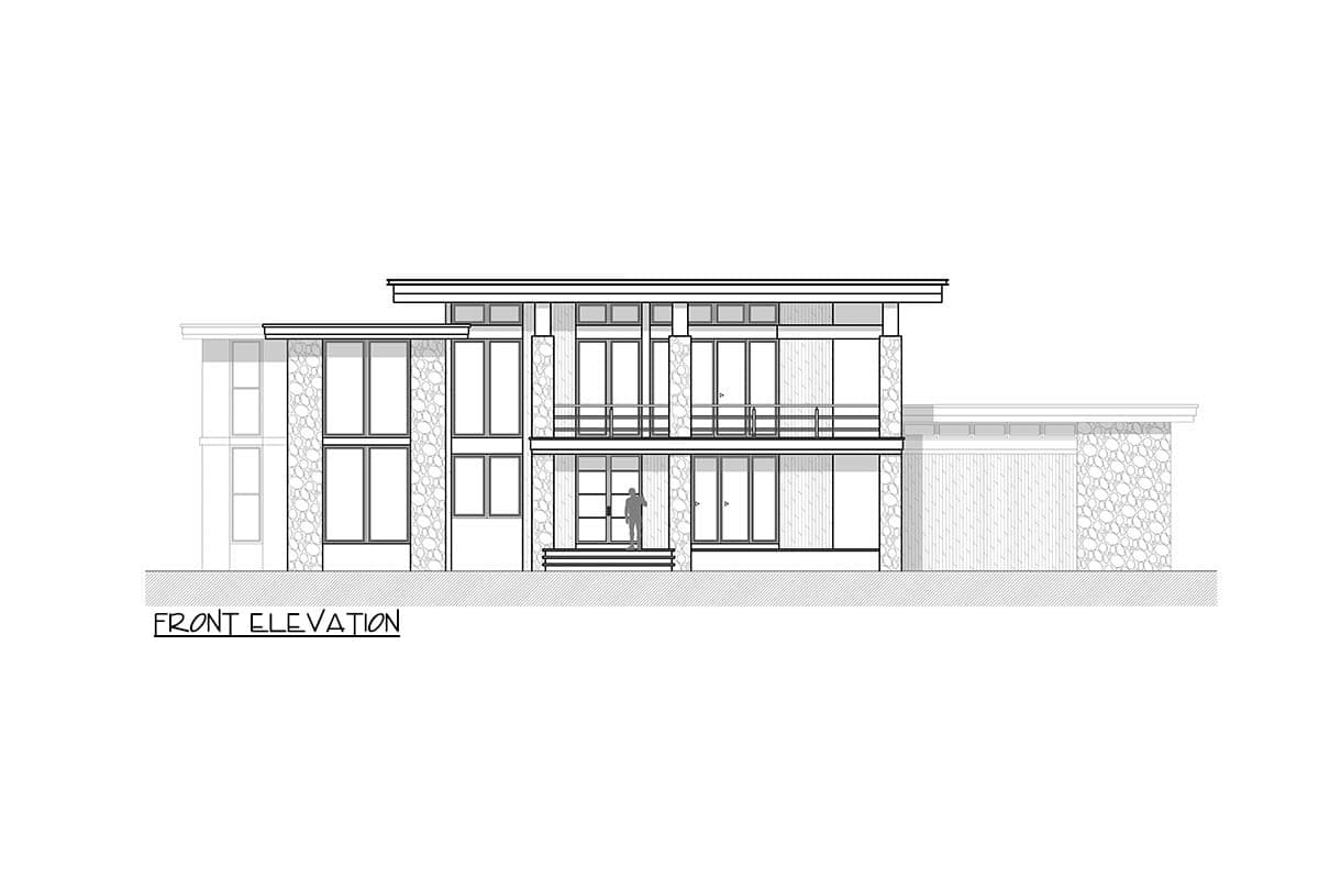 Plan 311040RMZ: Contemporary Northwest Home Plan with Two-Story Great Room and Home Office - Image #7 - Contemporary, Mid Century Modern, Modern, Northwest