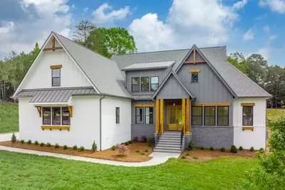 New American Craftsman Plan with Study and Screened Porch