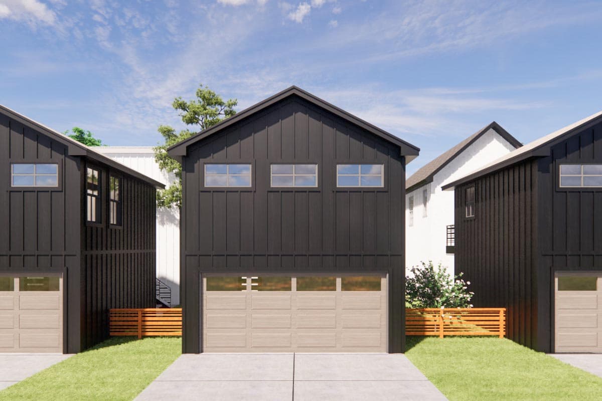 Plan 421514CHD: 19-Foot-Wide 2-Story House Plan with ADU Above Detached Garage - 1457 Sq Ft - Image #6 - Country, Craftsman, New American, Traditional