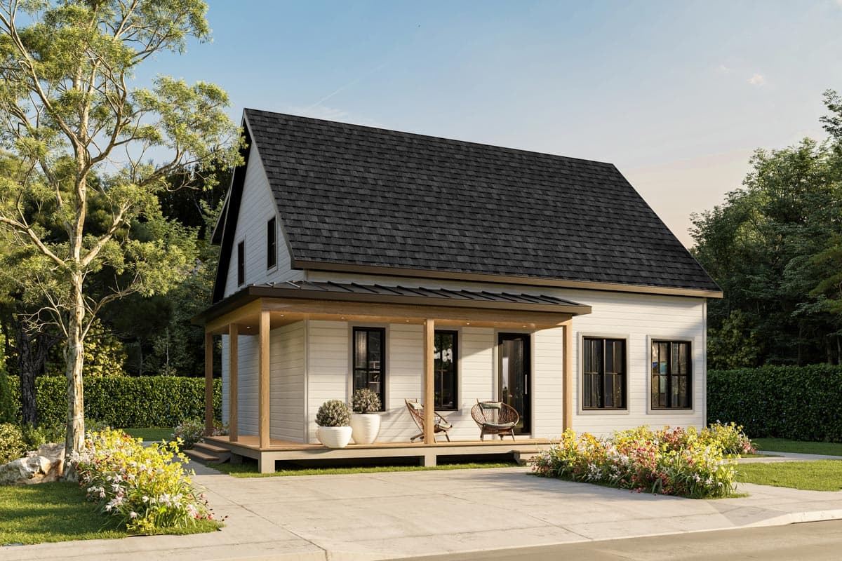 Plan 21013DR: 5-Bedroom Simple Farmhouse Plan with Finished Basement and Large Covered Porches - Image #6 - Cottage, Country, Farmhouse, Modern Farmhouse, New American, Rustic, Traditional