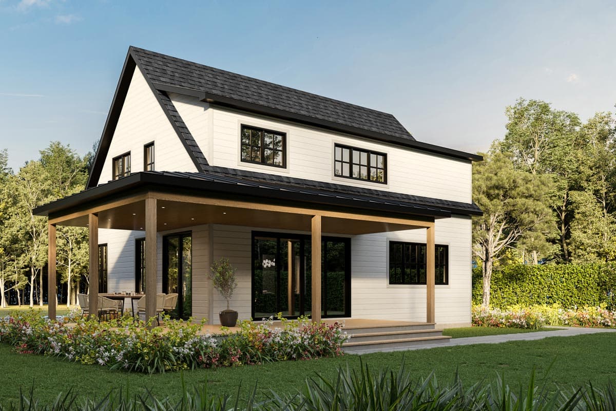 Plan 21013DR: 5-Bedroom Simple Farmhouse Plan with Finished Basement and Large Covered Porches - Image #7 - Cottage, Country, Farmhouse, Modern Farmhouse, New American, Rustic, Traditional