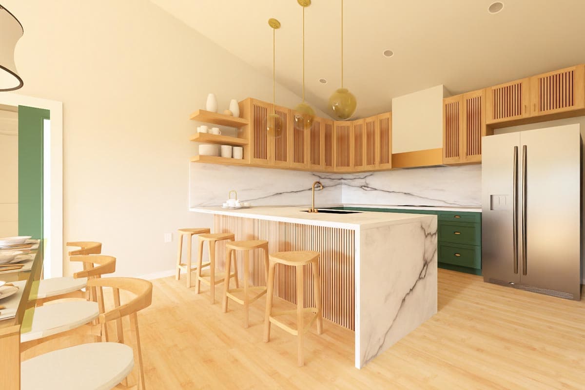 Plan 67701MG: 1360 Square Foot New American House Plan with Flex Bed or Office  - Image #6 - Country, Craftsman, New American, Ranch