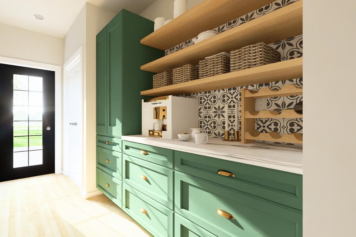 Plan 67701MG: 1360 Square Foot New American House Plan with Flex Bed or Office  - Image #9 - Country, Craftsman, New American, Ranch