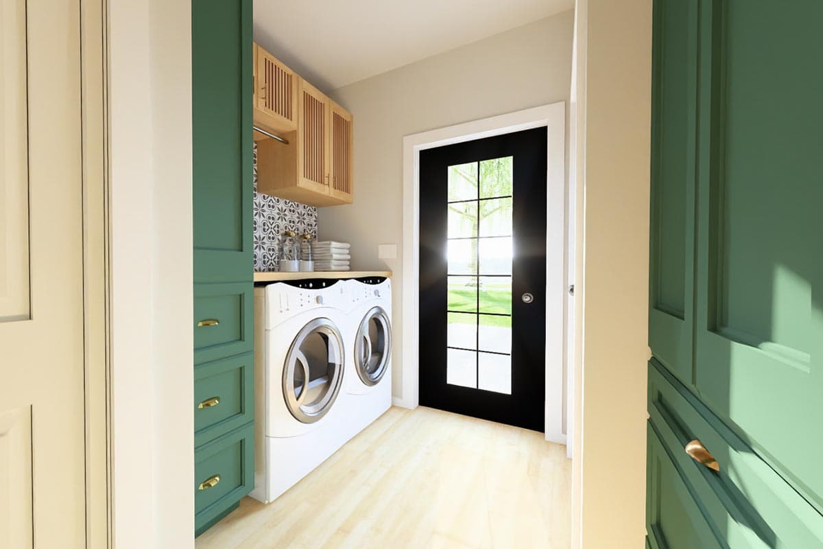 Plan 67701MG: 1360 Square Foot New American House Plan with Flex Bed or Office  - Image #10 - Country, Craftsman, New American, Ranch