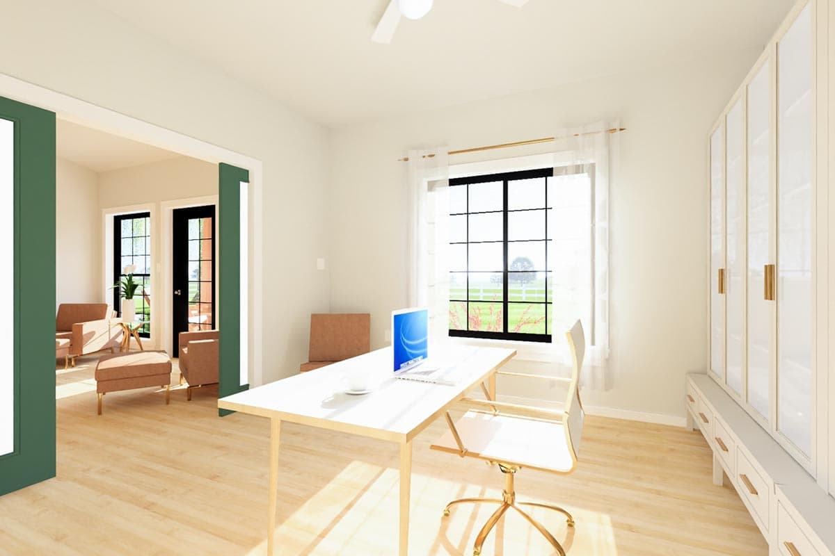 Plan 67701MG: 1360 Square Foot New American House Plan with Flex Bed or Office  - Image #16 - Country, Craftsman, New American, Ranch