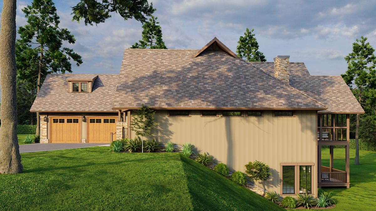 Plan 60717ND: Rustic Craftsman House Plan Under 3500 Square Feet with Finished Lower Level and Bonus Above Garage - Image #8 - Craftsman, Mountain, Northwest, Rustic, Traditional