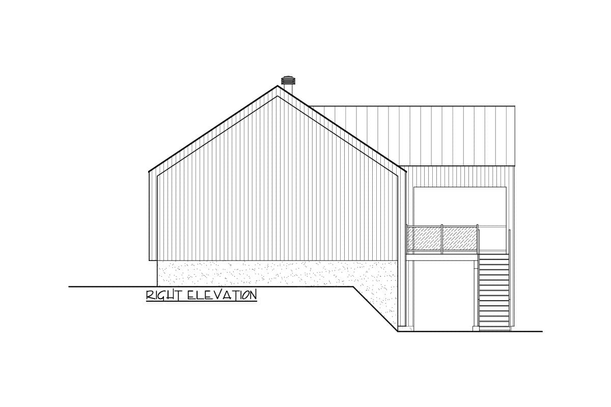 Plan 801107PM: 1100 Sq Ft Contemporary Lake Home Plan with Views to the Back - Image #4 - Modern, Mountain, Scandinavian
