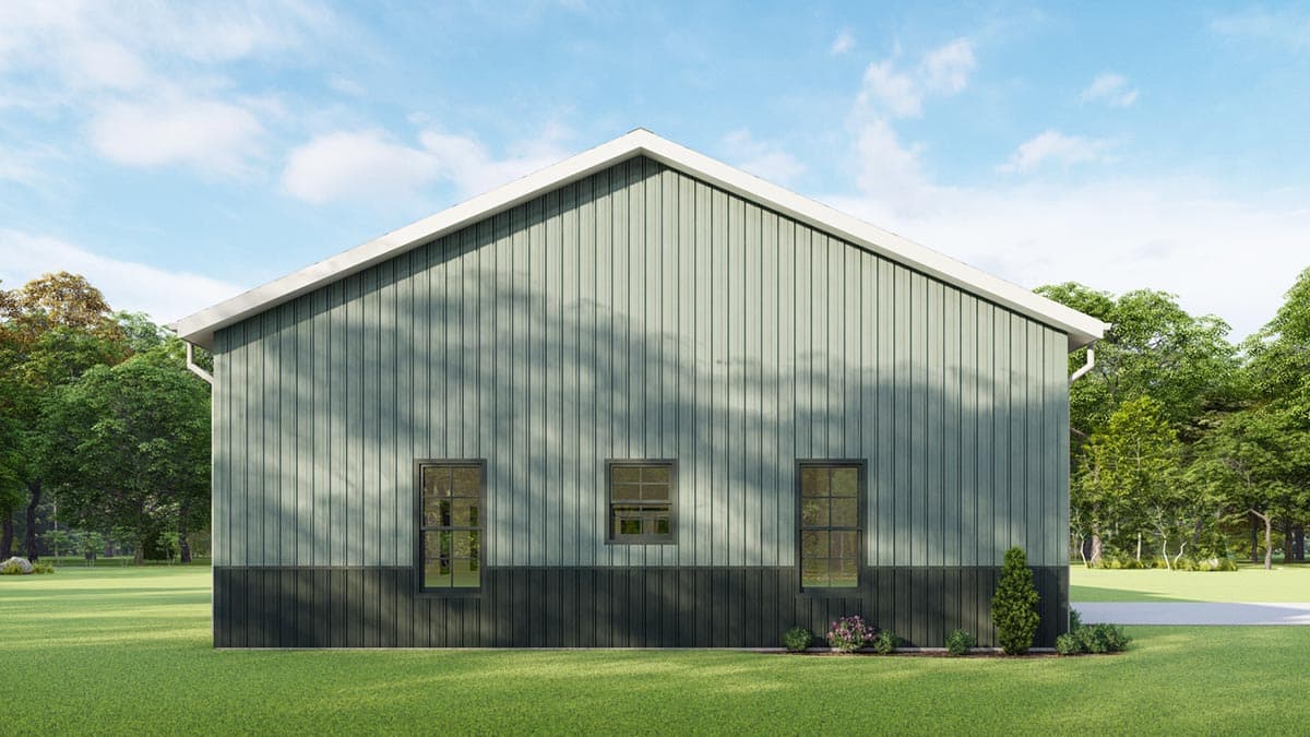 Plan 777043MTL: 1760 Square Foot 3-Bed Rustic One-Story Farmhouse with 3-Side Wraparound Porch - Image #6 - Barndominium, Country, Farmhouse, Ranch, Rustic