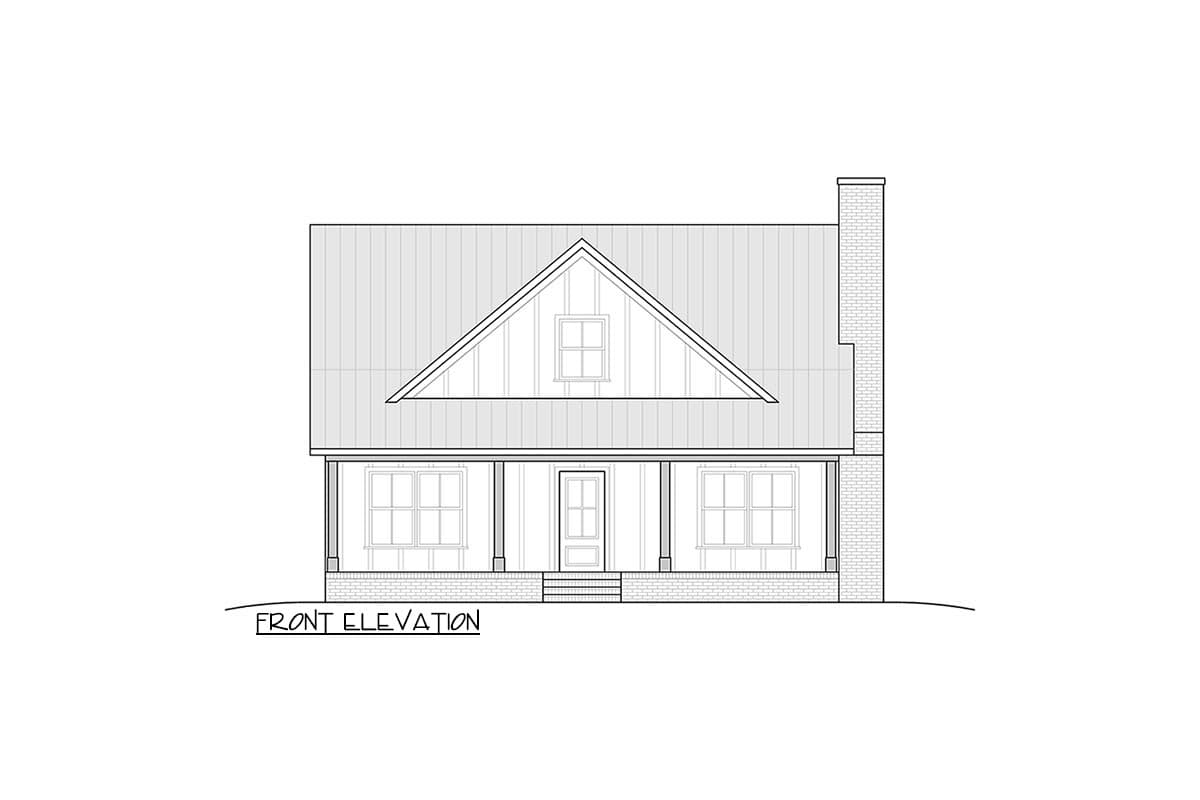 Plan 810019RBT: 1600 Square Foot Country Home Plan with Two Flex Rooms - Image #8 - Cabin, Cottage, Country, Farmhouse, Ranch, Traditional