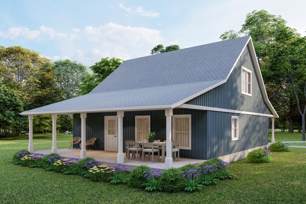 Plan 810019RBT: 1600 Square Foot Country Home Plan with Two Flex Rooms - Image #4 - Cabin, Cottage, Country, Farmhouse, Ranch, Traditional