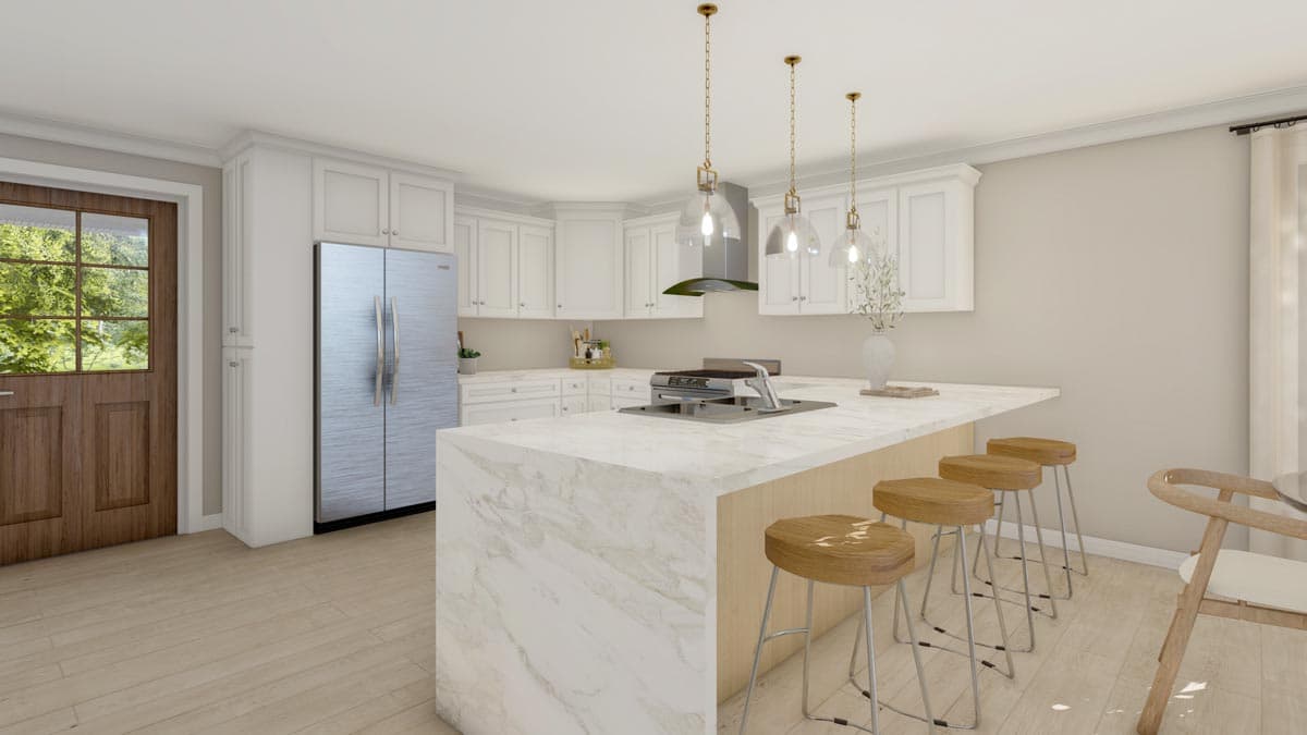 Plan 810019RBT: 1600 Square Foot Country Home Plan with Two Flex Rooms - Image #7 - Cabin, Cottage, Country, Farmhouse, Ranch, Traditional