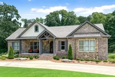 2260 Square Feet Country Craftsman Plan with Vaulted Great Room