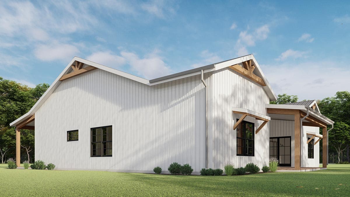 Plan 777048MTL: Farmhouse Ranch Plan with 10 Ft Deep Front Porch and Central Living Space - Image #5 - Barndominium, Country, Craftsman, Farmhouse, Modern Farmhouse, Ranch, Rustic