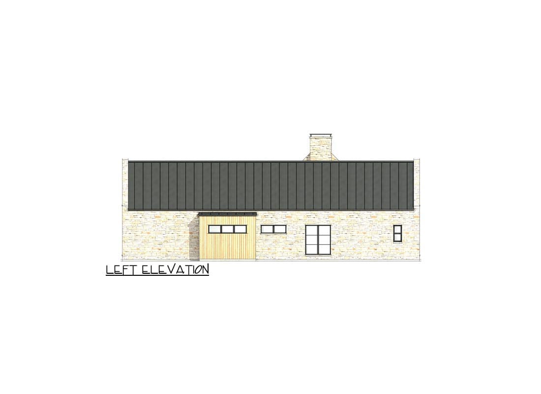 Plan 818052JSS: Contemporary Farmhouse with Vaulted Interior and Rear-Wrapping Porch - 3782 Sq Ft - Image #6 - Contemporary, Hill Country, Modern Farmhouse