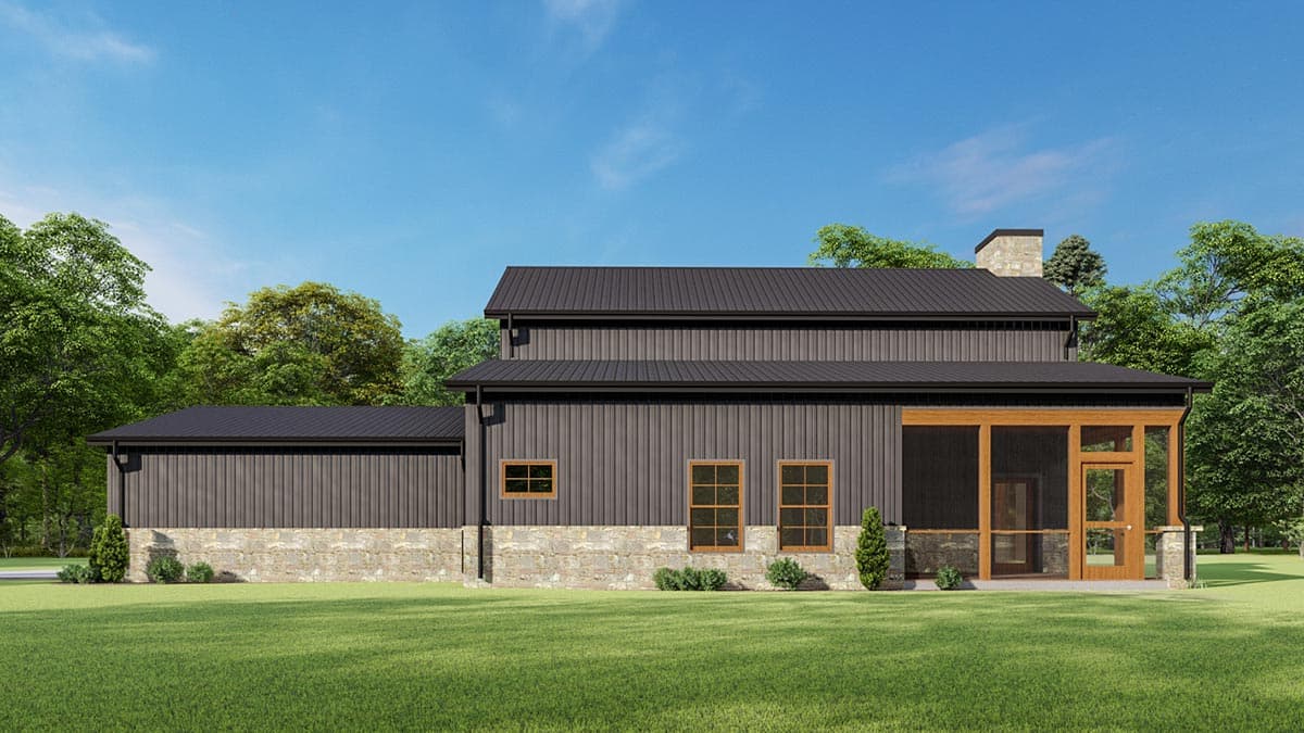 Plan 777051MTL: Rustic 2-Story Barndominium-Style House Plan under 2000 Square Feet with Flex Room - Image #5 - Barndominium, Country, Farmhouse, Rustic