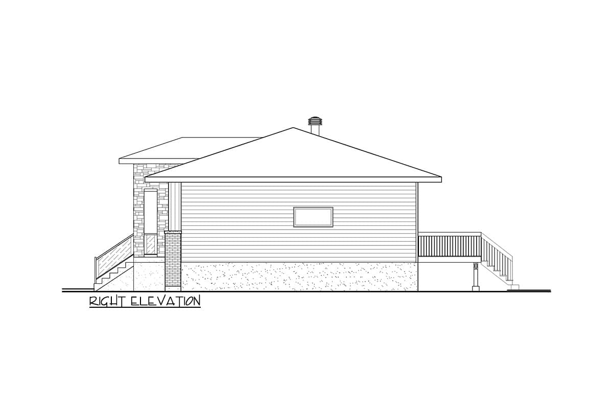 Plan 801110PM: 1170 Contemporary House Plan with Open Concept Layout - Image #4 - Contemporary, Ranch