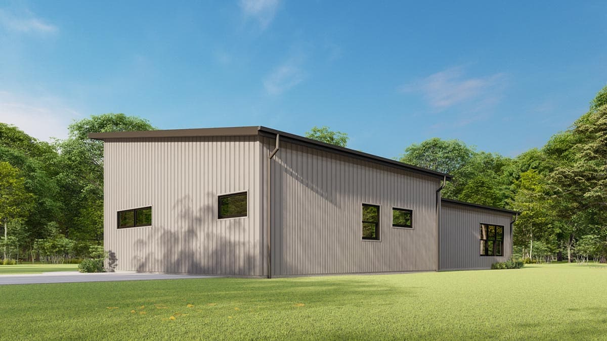 Plan 777054MTL: 1600 Square Foot 2-Bed House Plan with an Industrial Vibe - Image #5 - Contemporary, Country, Craftsman, Ranch, Rustic