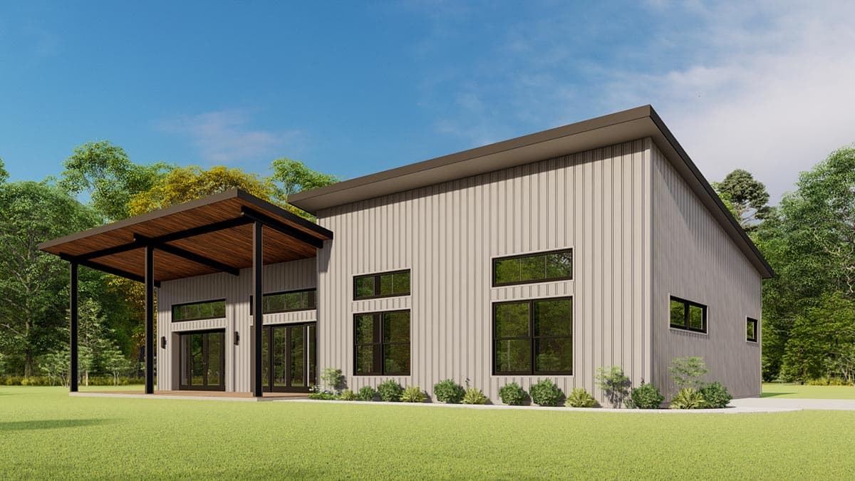 Plan 777054MTL: 1600 Square Foot 2-Bed House Plan with an Industrial Vibe - Image #7 - Contemporary, Country, Craftsman, Ranch, Rustic