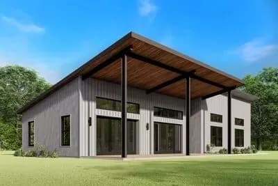 1600 Square Foot 2-Bed House Plan with an Industrial Vibe