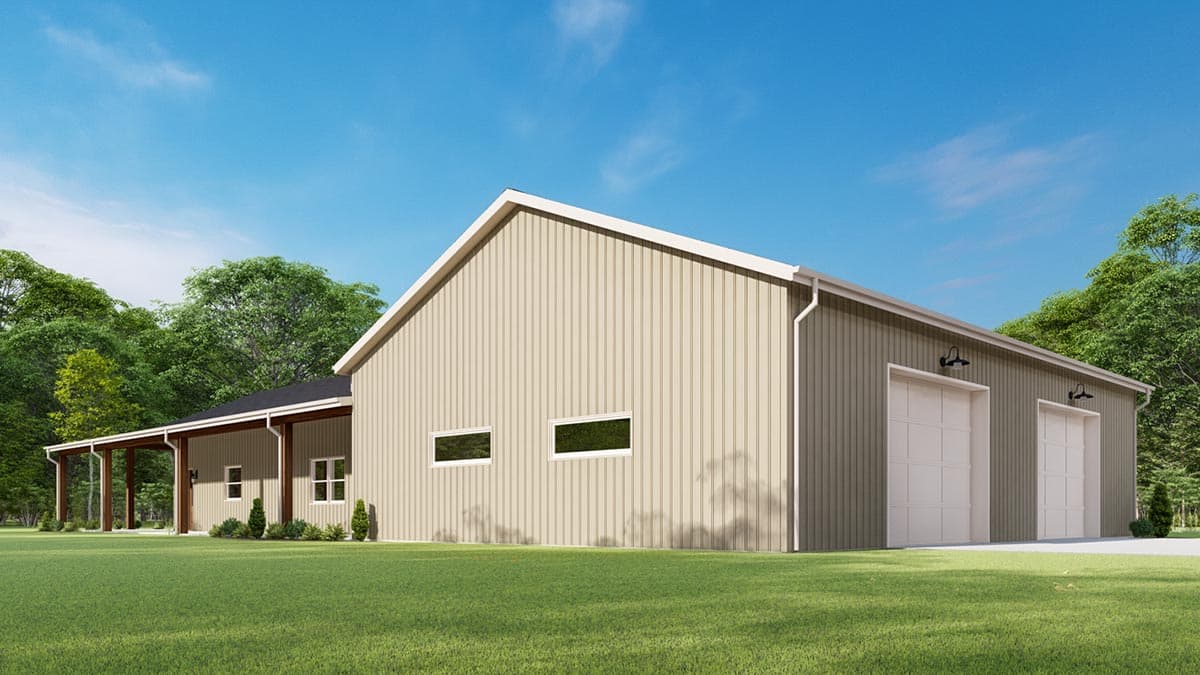 Plan 777055MTL: 3-Bed Barndominium Plan with Wraparound Porch - Image #8 - Barndominium, Country, Craftsman