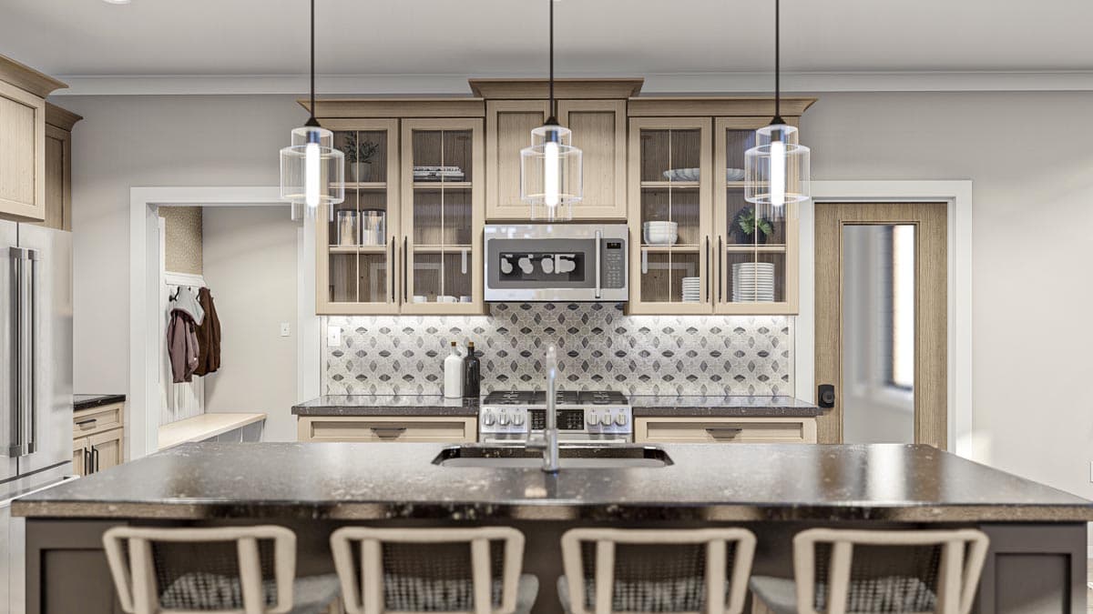 Plan 623232DJ: 2216 Square Foot 3 Bed Farmhouse Plan with Home Office and 2-Car Garage - Image #8 - Country, Farmhouse, New American, Traditional