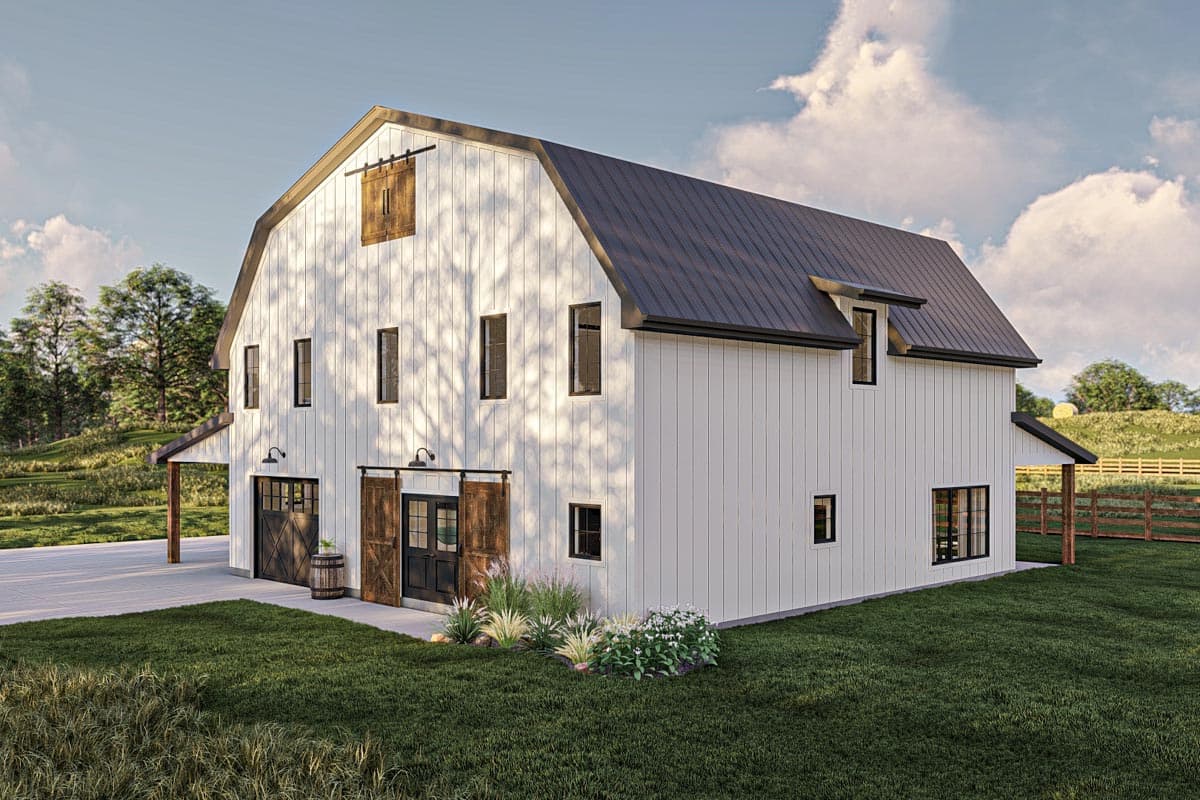 Plan 623233DJ: 2606 Square Foot Barndominium-Style House Plan with Drive-Through Garage - Image #17 - Barndominium, Country, Modern Farmhouse, Mountain, New American, Rustic