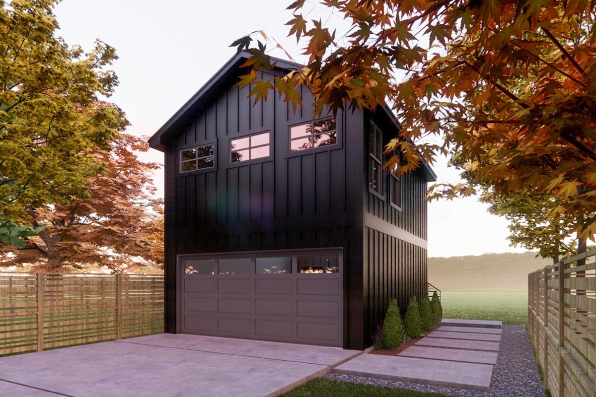 Plan 421516CHD: 418 Square Foot ADU Garage Apartment - Image #4 - Carriage, Country, Modern, New American, Northwest