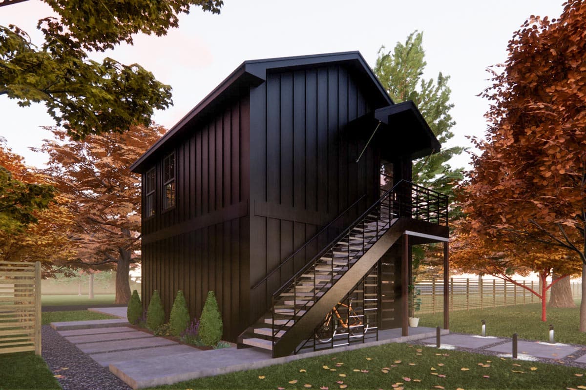Plan 421516CHD: 418 Square Foot ADU Garage Apartment - Image #5 - Carriage, Country, Modern, New American, Northwest