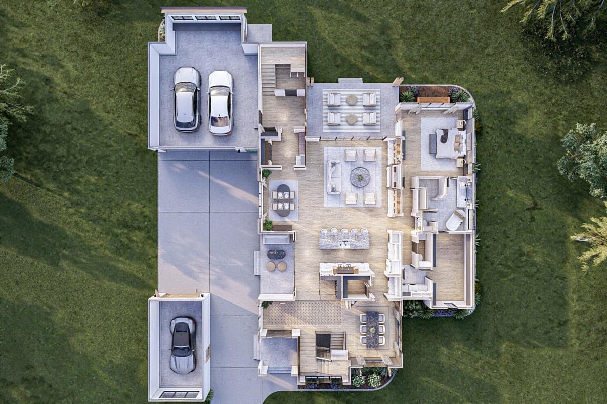 Plan 623234DJ: French Country House Plan Under 5000 Square Feet with Separate Apartment Above Garage - Image #25 - Country, European, French Country, Traditional