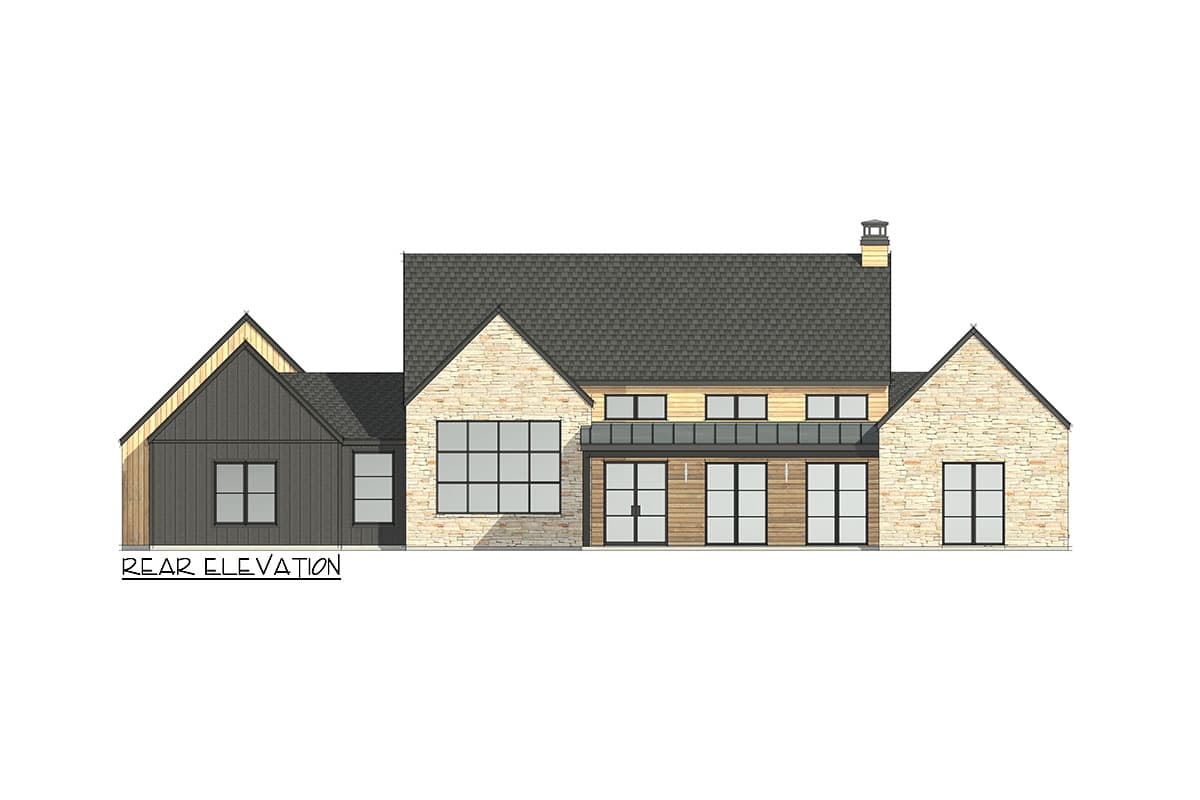 Plan 818053JSS: Split-Bed Scandinavian Farmhouse Plan with 16 Foot Vaulted Great Room - Image #9 - Country, Farmhouse, Modern Farmhouse, New American, Scandinavian