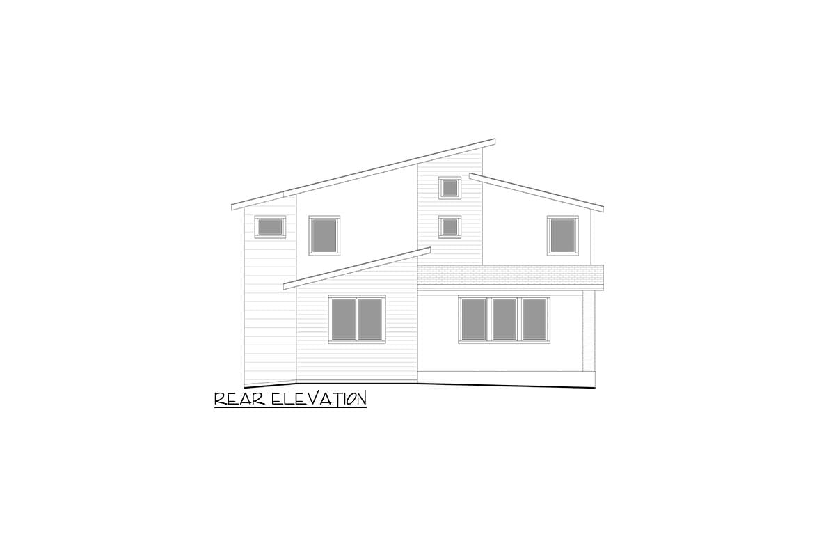 Plan 365033PED: Modern Northwest House Plan with Tandem, 3-Car Garage - Image #17 - Modern, Northwest, Prairie