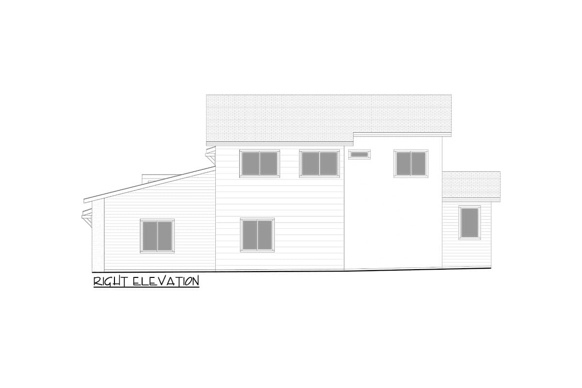 Plan 365033PED: Modern Northwest House Plan with Tandem, 3-Car Garage - Image #18 - Modern, Northwest, Prairie