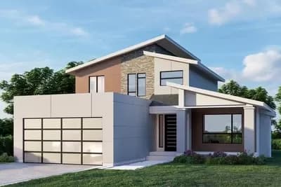 Under 2,000 Square Foot Modern Home Plan with Main-level Master Bedroom