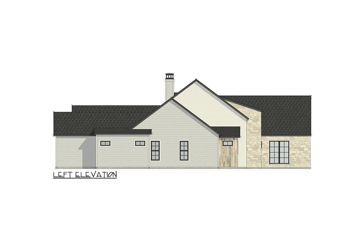 Plan 818054JSS: Mountain Modern Ranch Plan with Vaulted Family / Dining Room - Image #6 - Country, Hill Country, Modern, Mountain, Ranch, Transitional