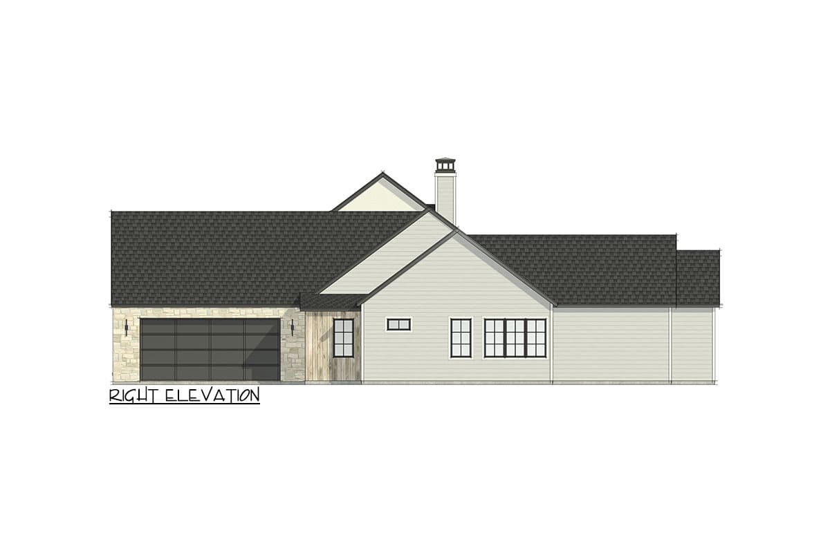 Plan 818054JSS: Mountain Modern Ranch Plan with Vaulted Family / Dining Room - Image #8 - Country, Hill Country, Modern, Mountain, Ranch, Transitional