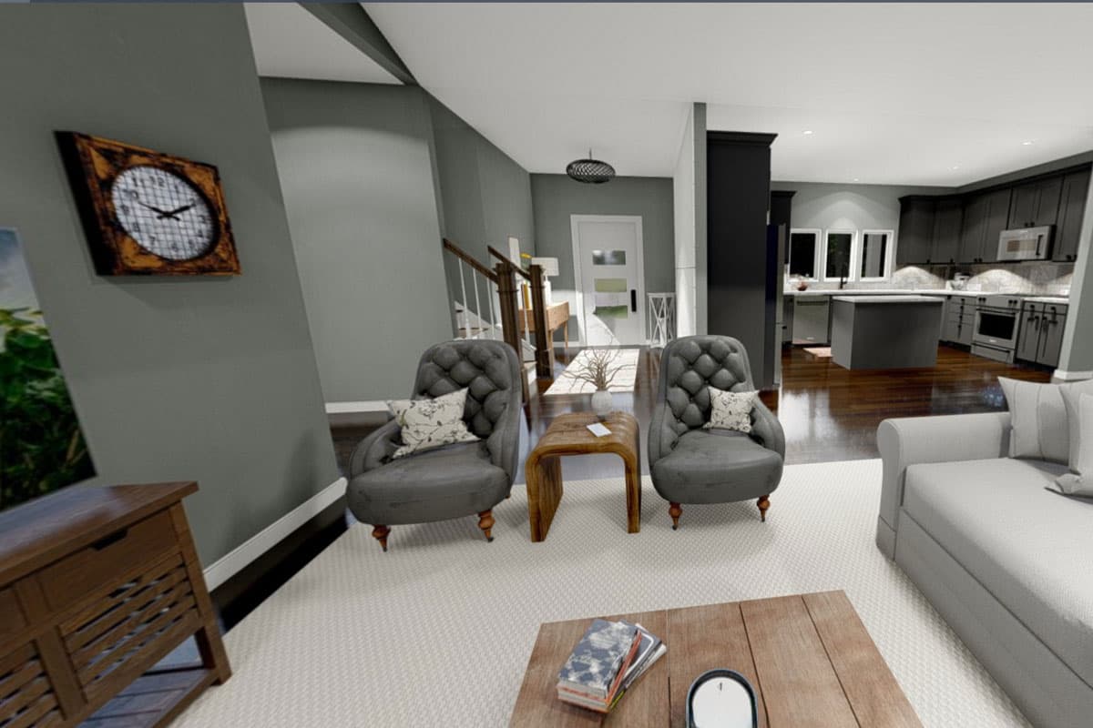Plan 83636CRW: One-Level Country Home Plan with Vaulted Living Space - Virtual Tour Cover Image - Country, Craftsman, Farmhouse, Ranch, Traditional