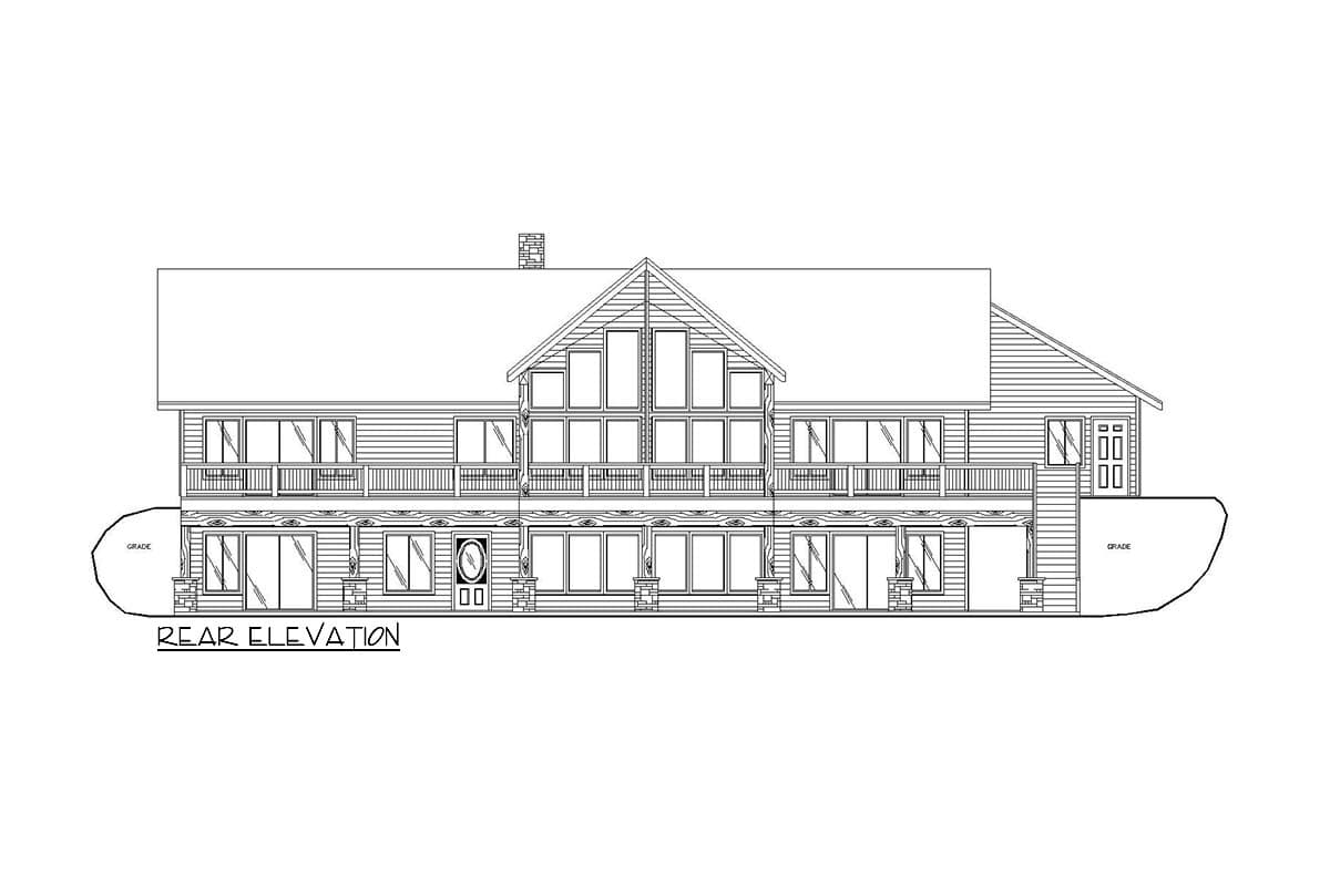 Plan 35083GH: Mountain House Plan with Two-Story Windows - Image #4 - Contemporary, Mountain, Northwest