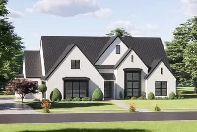 Transitional Southern Home Plan with Grand Back Porch