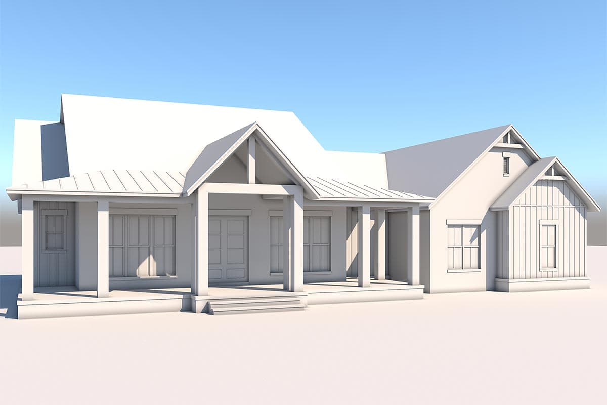 Plan 51935HZ: 3-Bed Rustic Craftsman with Wrap Around Porch - 2195 Sq Ft - Image #7 - Cottage, Country, Craftsman, Hill Country, Modern Farmhouse, Mountain, Ranch, Rustic