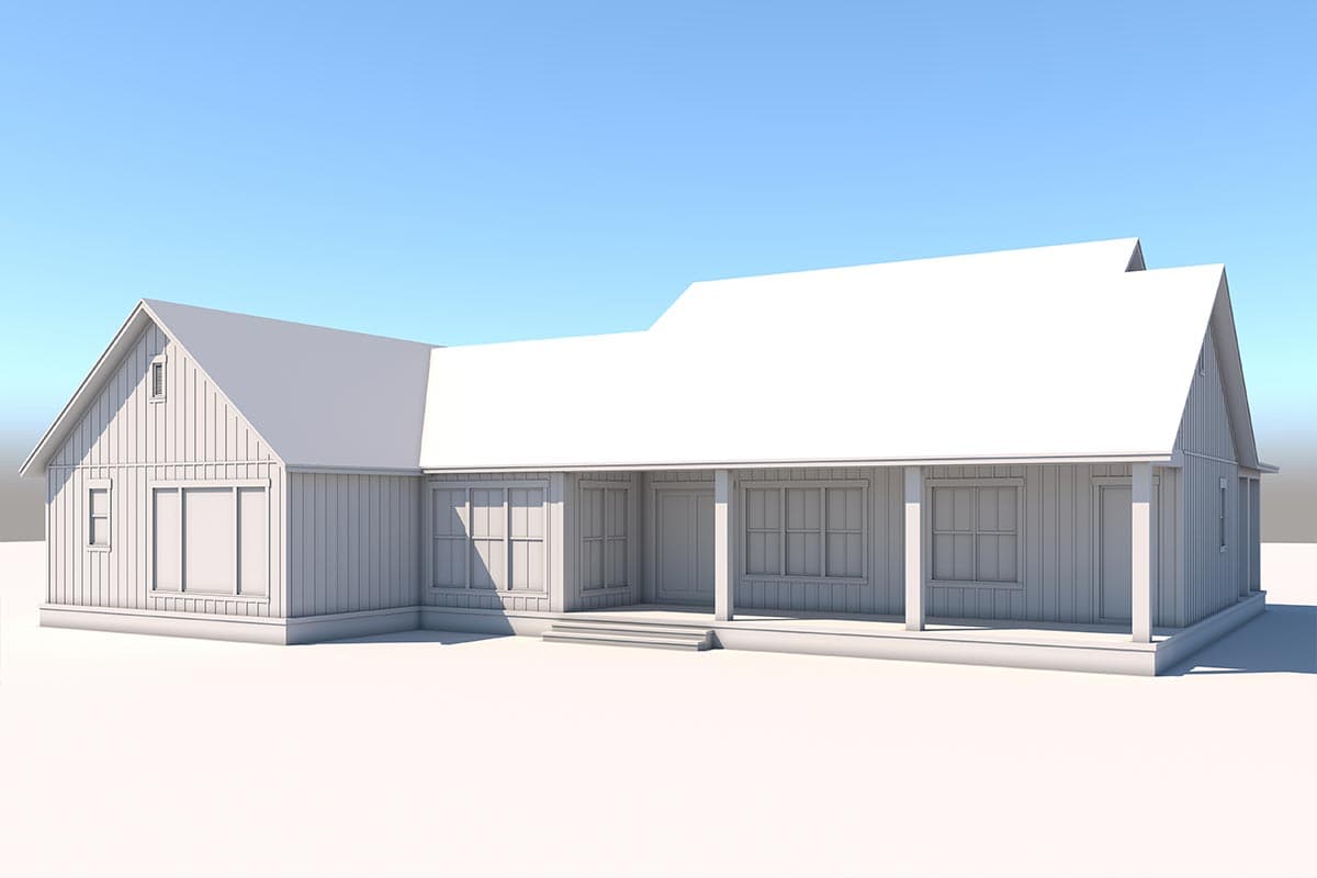 Plan 51935HZ: 3-Bed Rustic Craftsman with Wrap Around Porch - 2195 Sq Ft - Image #8 - Cottage, Country, Craftsman, Hill Country, Modern Farmhouse, Mountain, Ranch, Rustic