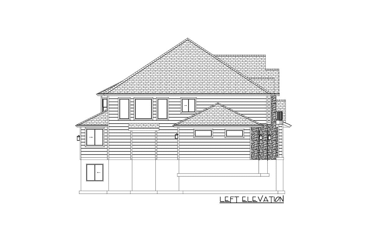 Plan 61432UT: Stone-Clad Mountain Craftsman Plan with Juliet Balcony - 4616 Sq Ft - Image #38 - Country, Craftsman, Mountain, New American