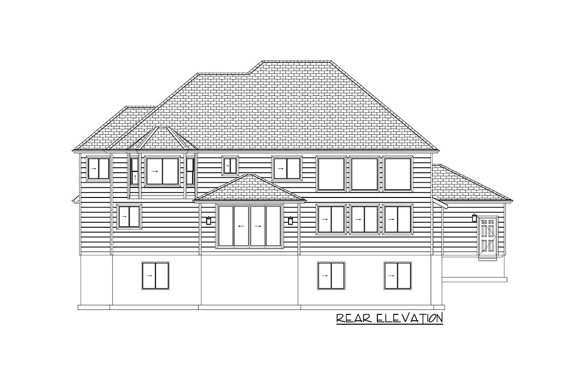 Plan 61432UT: Stone-Clad Mountain Craftsman Plan with Juliet Balcony - 4616 Sq Ft - Image #39 - Country, Craftsman, Mountain, New American