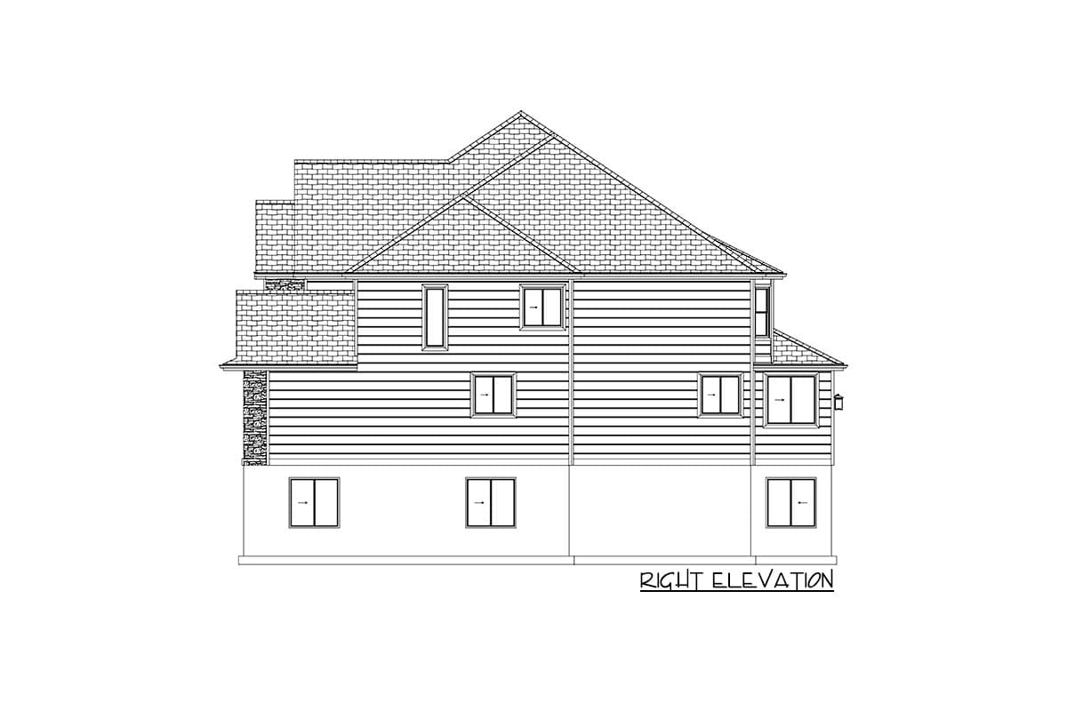 Plan 61432UT: Stone-Clad Mountain Craftsman Plan with Juliet Balcony - 4616 Sq Ft - Image #40 - Country, Craftsman, Mountain, New American